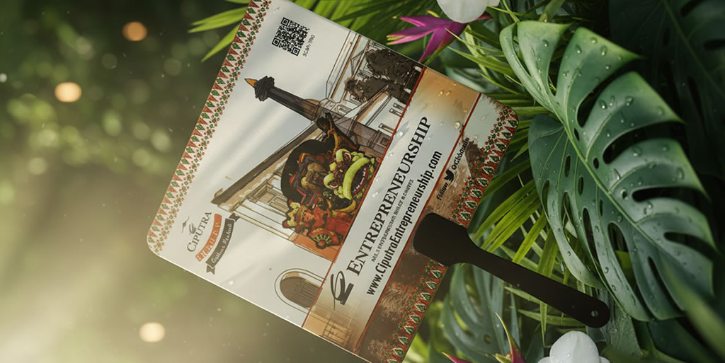 Cetak Kipas Plastik PVC Custom Untuk Souvenir Ciputra