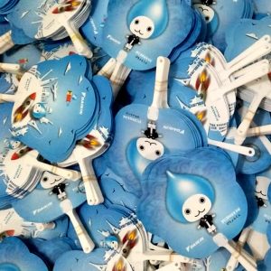Cetak Kipas Tangan Souvenir Custom Bahan Plastik